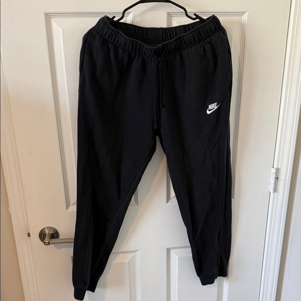 Women’s Nike Black Jogger Sweatpants with White Swoosh